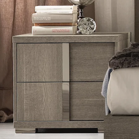 Contemporary Weathered Grey Left Arm Facing Nightstand